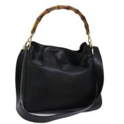 Pre-owned Leather handbags Gucci Vintage , Black , Dames