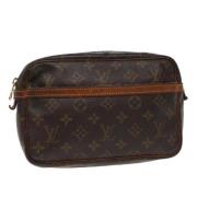 Pre-owned Canvas clutches Louis Vuitton Vintage , Brown , Dames