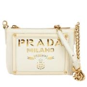 Pre-owned Leather prada-bags Prada Vintage , White , Dames