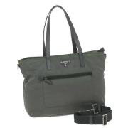 Pre-owned Nylon totes Prada Vintage , Gray , Dames