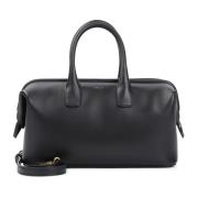 Zwarte Leren Handtas Stijlvol Bally , Black , Dames