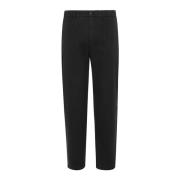 Slim Crop Chino Broek Department Five , Black , Heren