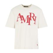 Wit T-shirt Verhoog Stijl Amiri , White , Heren