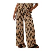 Beige Wijde Ikat Broek Aaiko , Beige , Dames