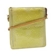 Pre-owned Leather pouches Louis Vuitton Vintage , Green , Dames