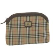 Pre-owned Nylon clutches Burberry Vintage , Beige , Dames