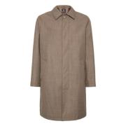 Pea Coat In Technische Wol Boggi Milano , Beige , Heren