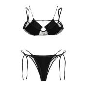 Verstelbare Braziliaanse Twist Bikini Set Me-Fui , Black , Dames