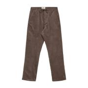 Elastisch Koord Chino Broek Anerkjendt , Brown , Heren