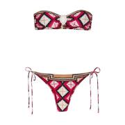 Verstelbare Amerikaanse bandeau bikini set Me-Fui , Multicolor , Dames