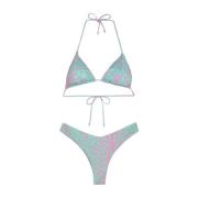 Bikini Triangolo E Slip Americano Fisso Spotted F**k , Multicolor , Da...