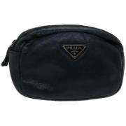 Pre-owned Leather pouches Prada Vintage , Black , Dames