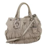 Pre-owned Leather prada-bags Prada Vintage , Gray , Dames