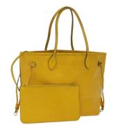 Pre-owned Leather totes Louis Vuitton Vintage , Yellow , Dames