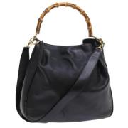 Pre-owned Leather gucci-bags Gucci Vintage , Black , Dames