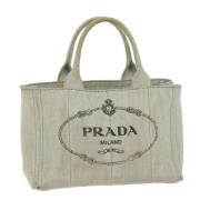 Pre-owned Canvas handbags Prada Vintage , White , Dames