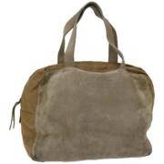 Pre-owned Suede handbags Prada Vintage , Beige , Dames