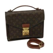 Pre-owned Canvas handbags Louis Vuitton Vintage , Brown , Dames