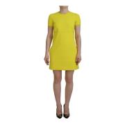 Gele Logo Detail A-Lijn Jurk Dsquared2 , Yellow , Dames