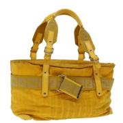 Pre-owned Canvas handbags Fendi Vintage , Yellow , Dames