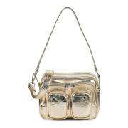 Goud Leren Tas Núnoo , Yellow , Dames