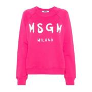 Fucsia Sweatshirt Msgm , Pink , Dames