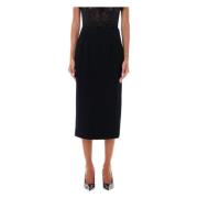 Zwarte Tweed Boucle Midi Rok Alessandra Rich , Black , Dames