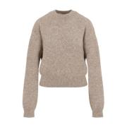 Beige Alpaca Wool Pullover Sweater Jacquemus , Beige , Dames