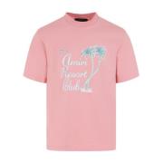 Gedurfd Roze Paars T-shirt Amiri , Pink , Heren