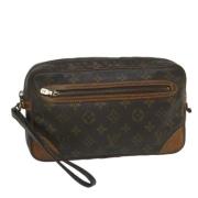 Pre-owned Canvas clutches Louis Vuitton Vintage , Brown , Dames