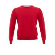 Rode Wol Elegante Heren Trui Gran Sasso , Red , Heren