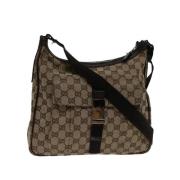 Pre-owned Canvas gucci-bags Gucci Vintage , Beige , Dames