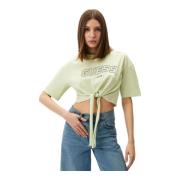 Korte Mouw T-shirt Guess , Green , Dames