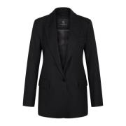 Zwart Pinstripe Blazer Elegant Lange Mouw Bruuns Bazaar , Black , Dame...