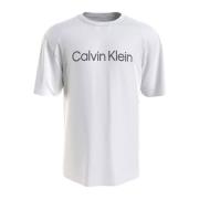 Geborduurd Logo Stretch T-shirt Calvin Klein , White , Heren