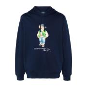 Beer Motief Trui Blauw Polo Ralph Lauren , Blue , Heren