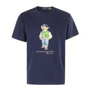 Casual Katoenen T-shirt Ralph Lauren , Blue , Heren