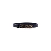 Smalle PU Leren Riem - Zwart Guess , Black , Dames