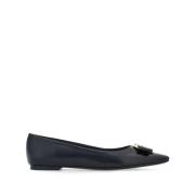 Zwarte Ballerina Schoenen voor Vrouwen Salvatore Ferragamo , Black , D...