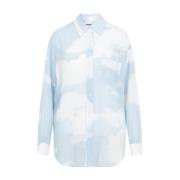 Blauwe Shirts voor Vrouwen Aw24 Moschino , Blue , Dames