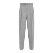 Grijze Wollen Broek Jil Sander , Gray , Dames