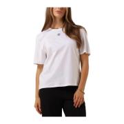 Icon Tee Wit Casual T-shirt Moss Copenhagen , White , Dames