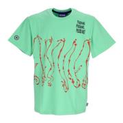 Lime Dripper Tee Korte Mouw T-shirt Octopus , Green , Heren