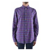 Casual geruite katoenen overhemd Paul Smith , Purple , Heren