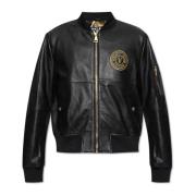 Jas met logo Versace Jeans Couture , Black , Heren