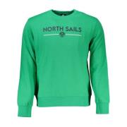 Groene Crew Neck Sweatshirt met Logo North Sails , Green , Heren