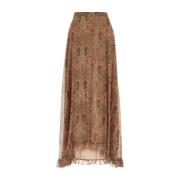 Bloemen Crepe Rok Etro , Brown , Dames