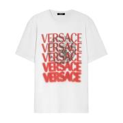 Stijlvolle T-shirts en Polos Versace , White , Heren