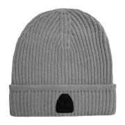 Grijze Rubber Logo Beanie Acryl Mix La Martina , Gray , Heren