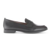 Grijze leren loafers Gabor , Gray , Dames